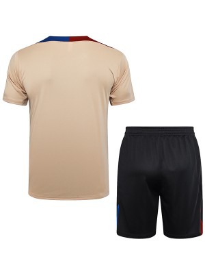 Barcelona training jersey men's yellowish uniform soccer sportswear football tops sports shirt 2024-2025